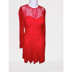 Bebe Red Lace Dress